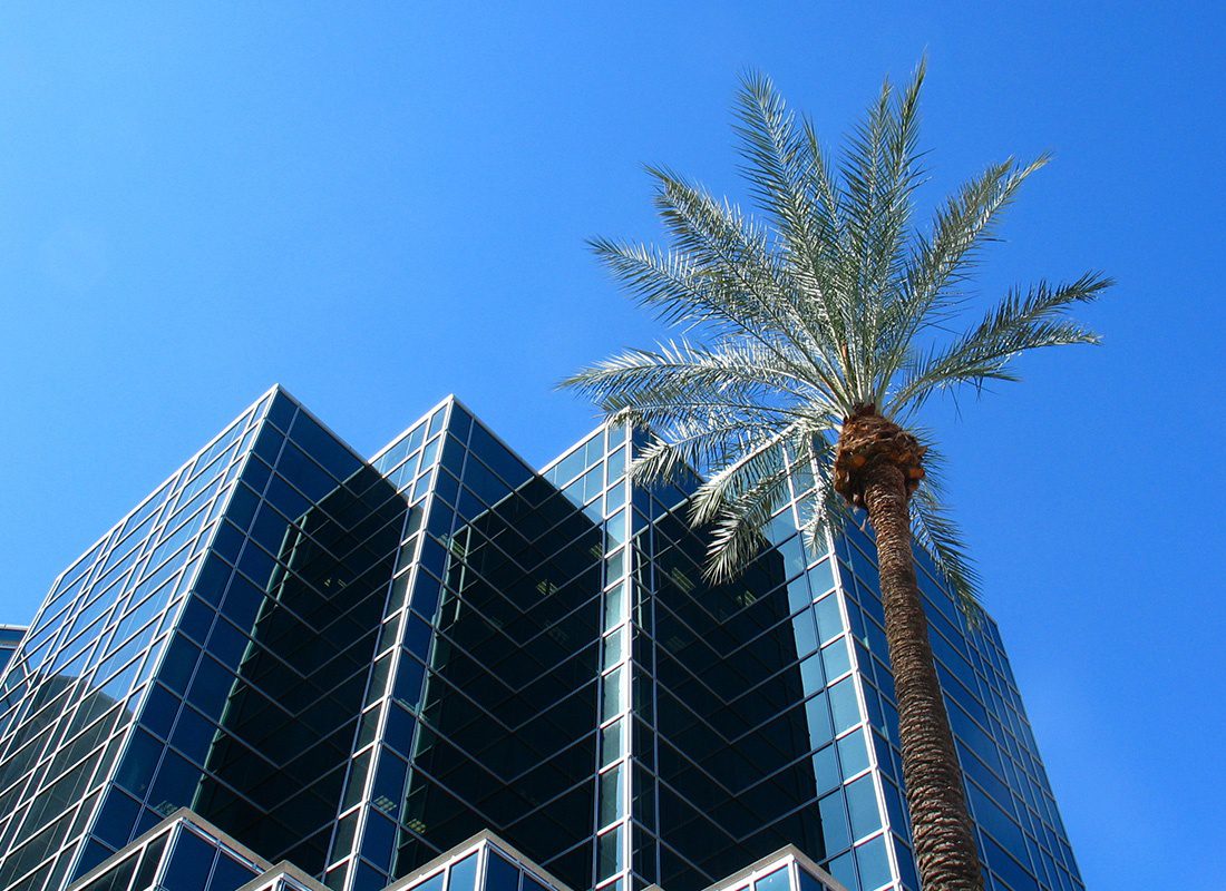 Insurance Solutions - Modern Business Building in Phoenix, Arizona on a Sunny Day